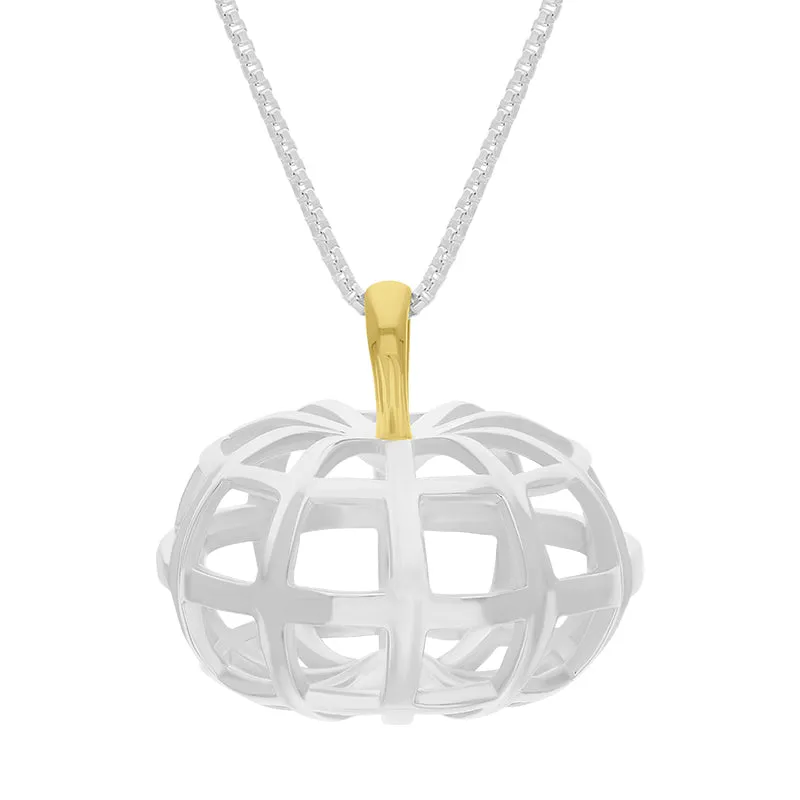 Sterling Silver 18ct Yellow Gold Plated House & Garden Pumpkin Large Pendant D sold by Jura Watches
