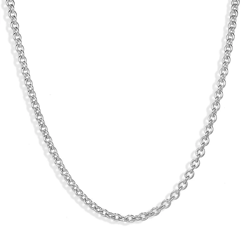 Sterling Silver 20 Inch Rounded Oval Heavy Link Belcher Chain sold by Jura Watches