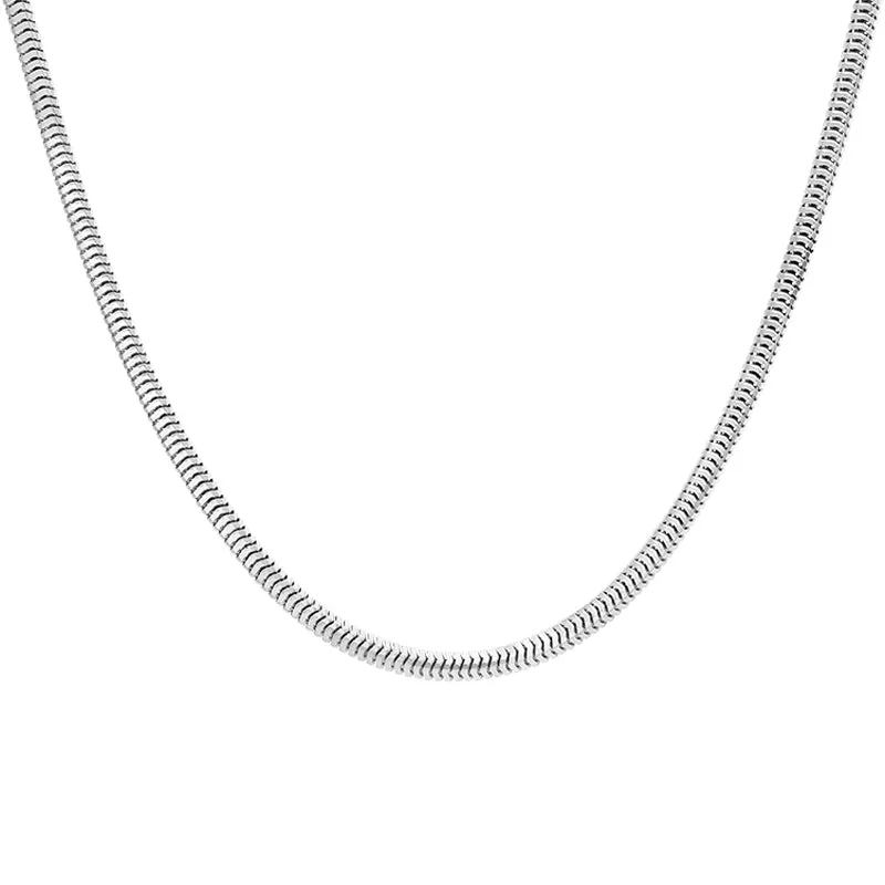Sterling Silver 18 Inch Squared Snake Chain sold by Jura Watches