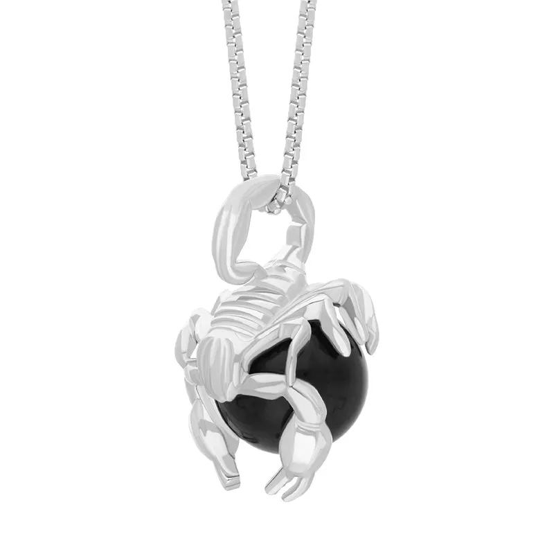 Sterling Silver Whitby Jet Zodiac Scorpio 9mm Bead Pendant sold by Jura Watches product image thumbnail 2