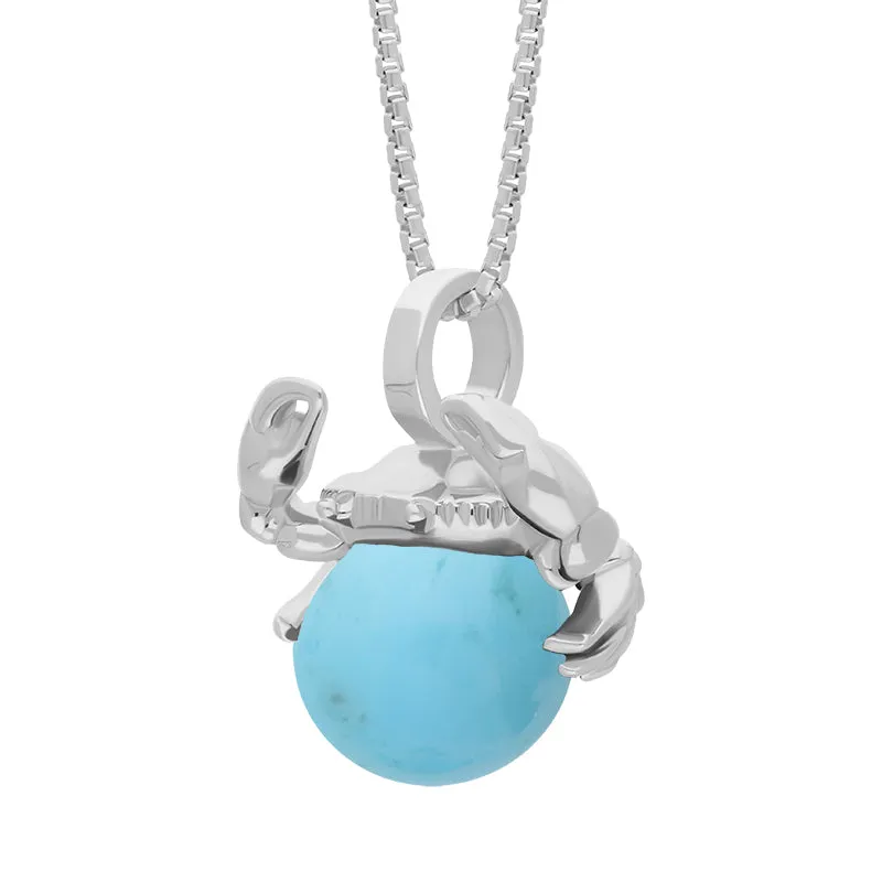 Sterling Silver Turquoise Zodiac Cancer 8mm Bead Pendant sold by Jura Watches product image thumbnail 2