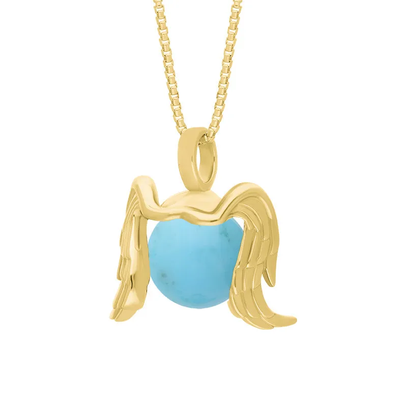 18ct Yellow Gold Turquoise Zodiac Virgo 10mm Bead Pendant sold by Jura Watches product image thumbnail 2
