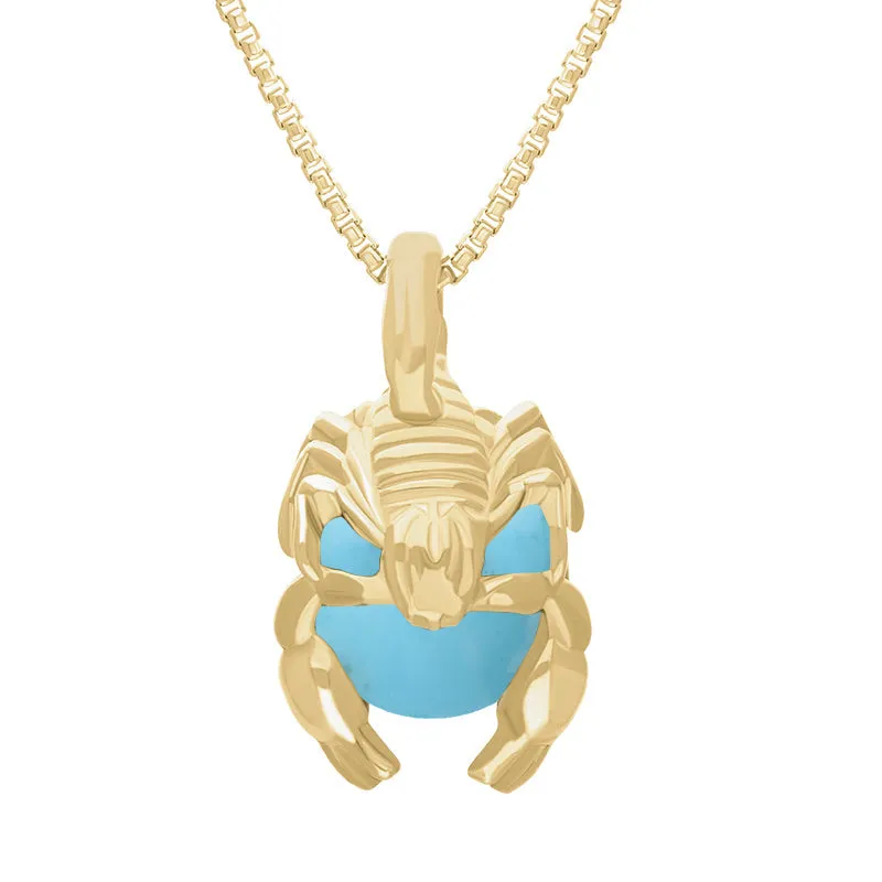 18ct Yellow Gold Turquoise Zodiac Scorpio 9mm Bead Pendant sold by Jura Watches