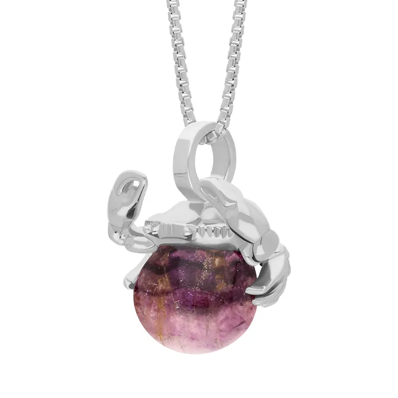 9ct White Gold Blue John Zodiac Cancer 8mm Bead Pendant sold by Jura Watches product image thumbnail 2