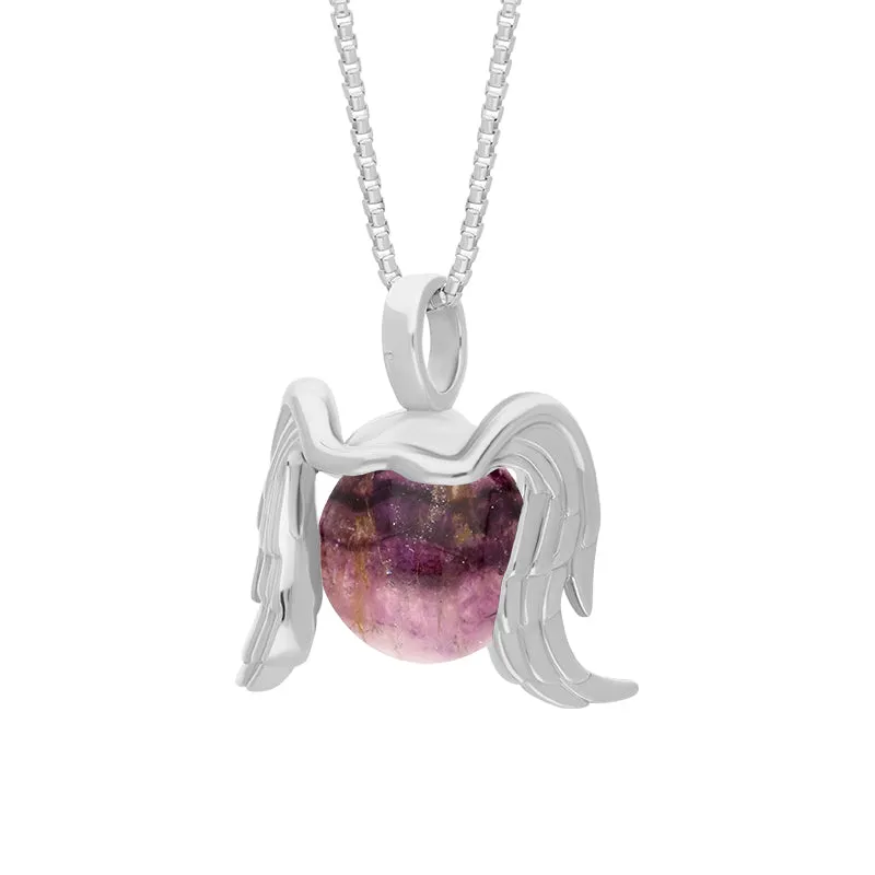 18ct White Gold Blue John Zodiac Virgo 10mm Bead Pendant sold by Jura Watches product image thumbnail 2