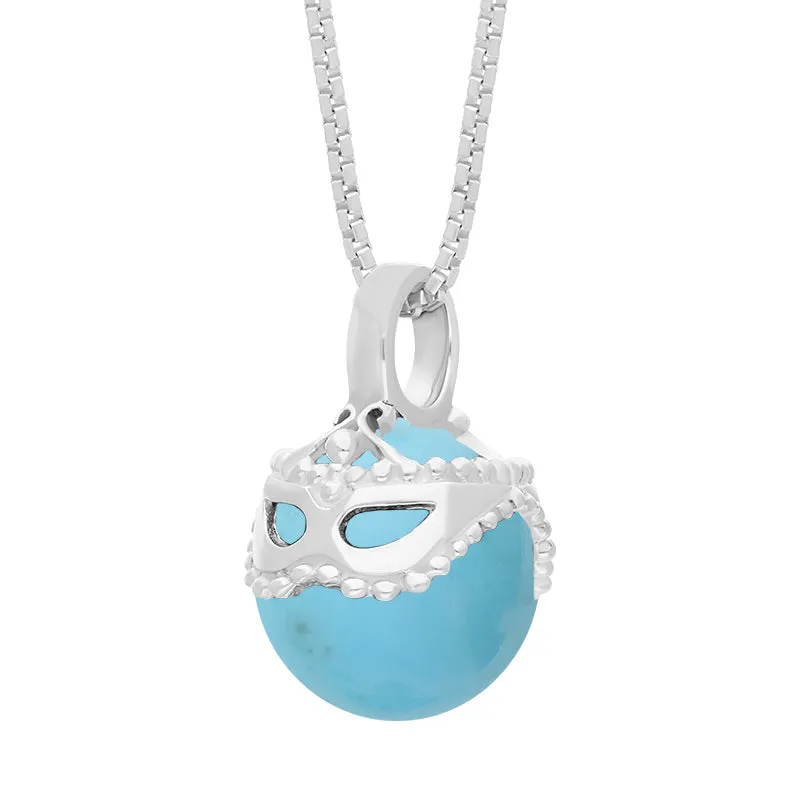 18ct White Gold Turquoise Zodiac Gemini 9mm Bead Pendant sold by Jura Watches product image thumbnail 2