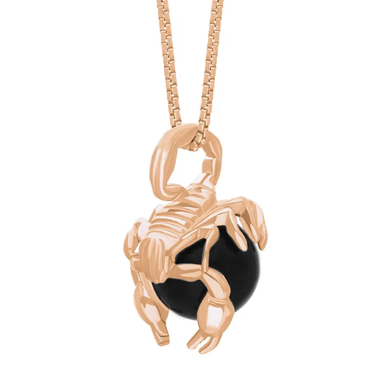 9ct Rose Gold Whitby Jet Zodiac Scorpio 9mm Bead Pendant sold by Jura Watches product image thumbnail 2