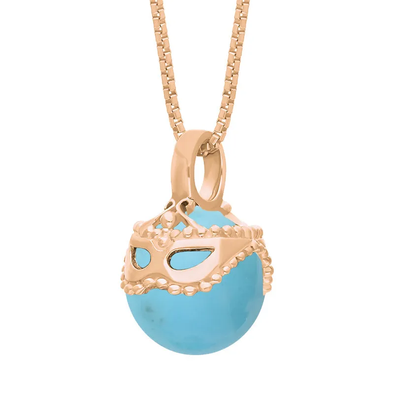 18ct Rose Gold Turquoise Zodiac Gemini 9mm Bead Pendant sold by Jura Watches product image thumbnail 2