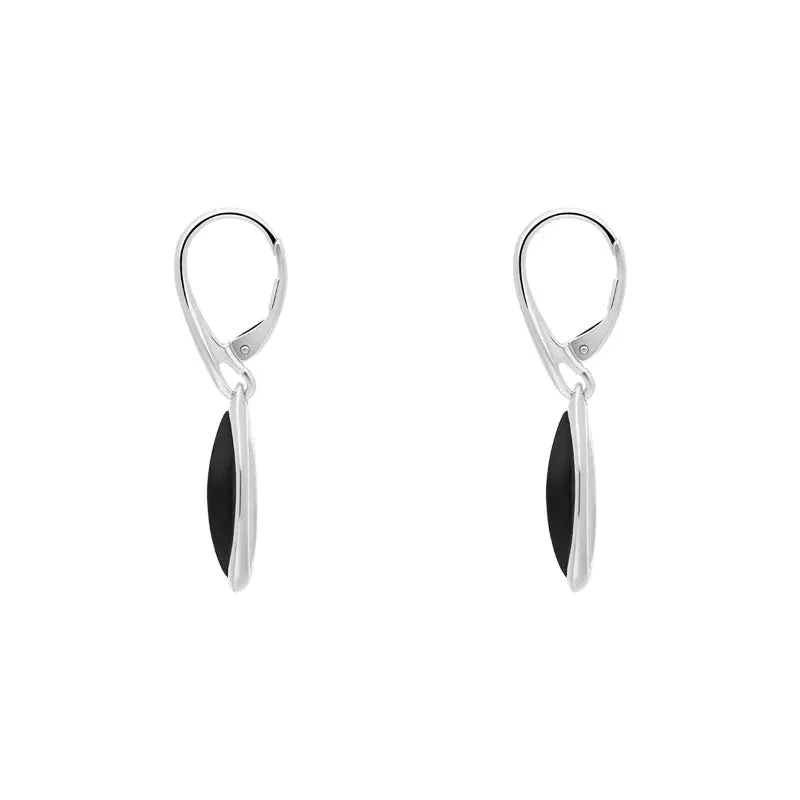 Sterling Silver Whitby Jet Pear Drop Earrings sold by Jura Watches product image thumbnail 2