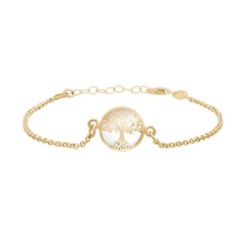 9ct Yellow Gold Bauxite Round Tree of Life Chain Bracelet sold by Jura Watches product image thumbnail 2