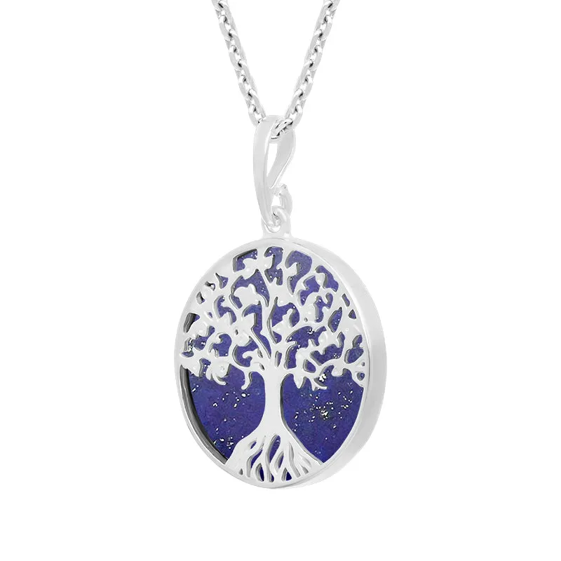 Sterling Silver Lapis Lazuli Round Tree of Life Necklace sold by Jura Watches product image thumbnail 2