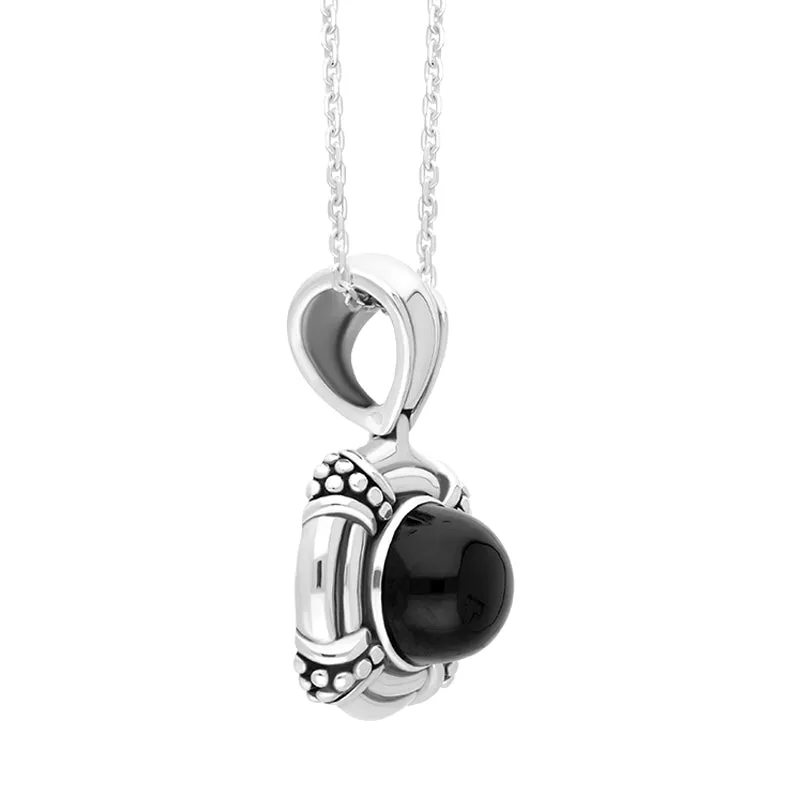 Sterling Silver Whitby Jet Circular Banded Necklace D sold by Jura Watches product image thumbnail 2