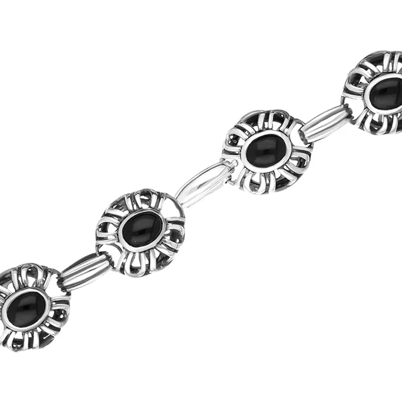 Sterling Silver Whitby Jet Openwork Necklace D sold by Jura Watches product image thumbnail 2