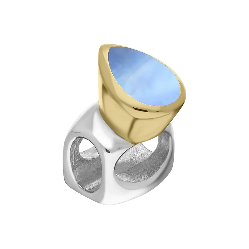 9ct Yellow Gold Sterling Silver Moonstone Stepping Stones 5x7mm Pear-shaped Charm sold by Jura Watches