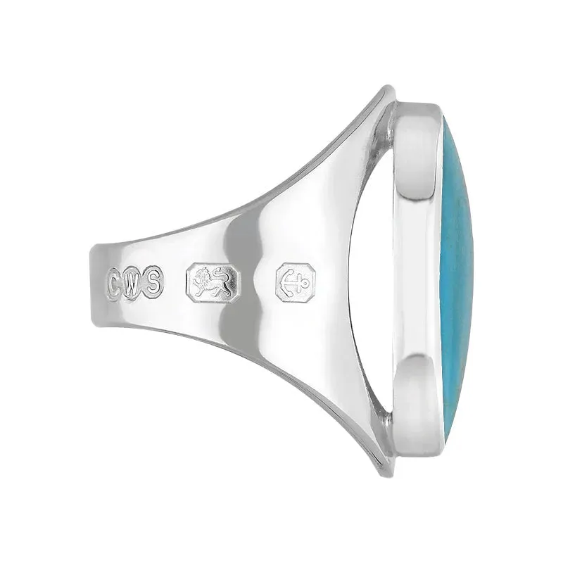 Sterling Silver Turquoise Hallmark Medium Oval Ring sold by Jura Watches product image thumbnail 2