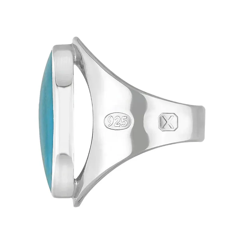 Sterling Silver Turquoise Hallmark Medium Oval Ring sold by Jura Watches product image thumbnail 3
