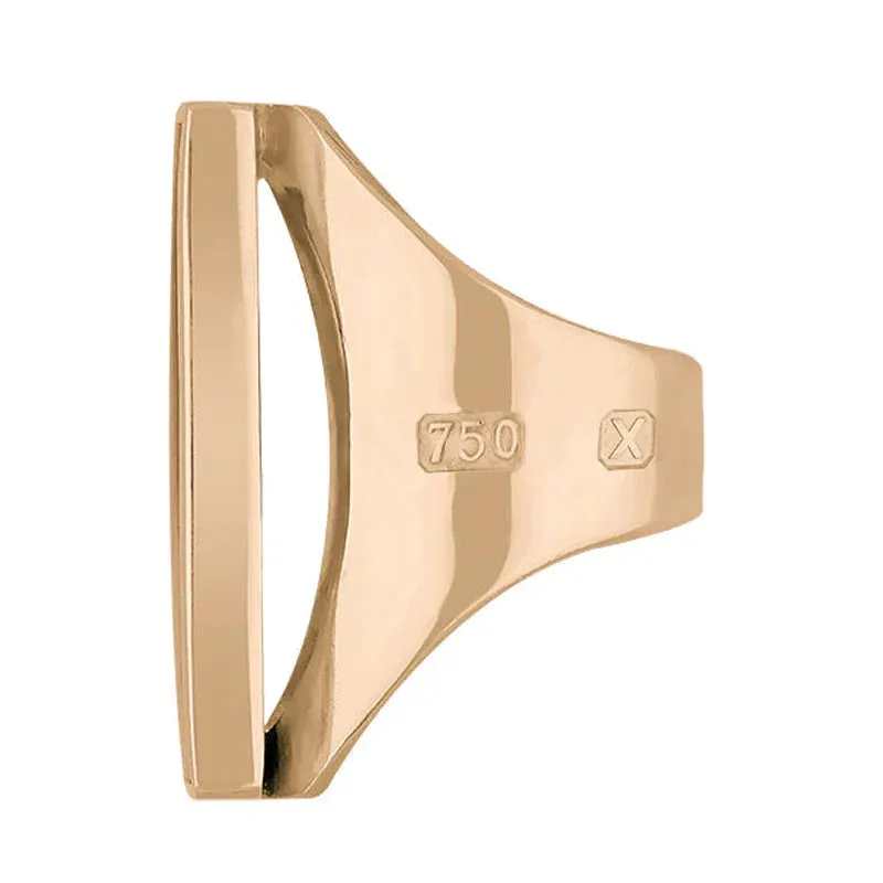 18ct Rose Gold Blue John Hallmark Large Oblong Ring sold by Jura Watches product image thumbnail 2