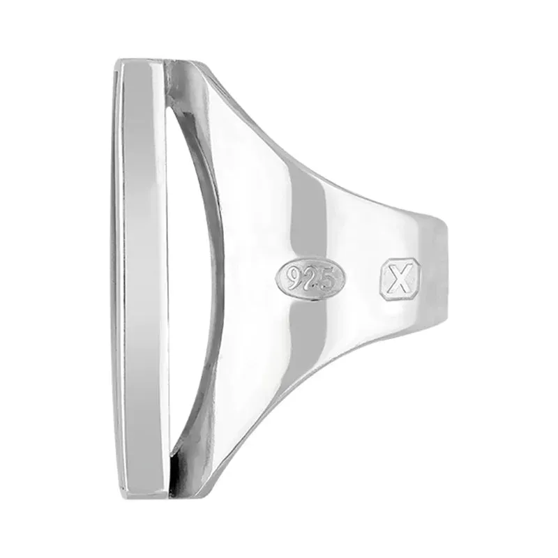 Sterling Silver Turquoise Hallmark Large Oblong Ring sold by Jura Watches product image thumbnail 2