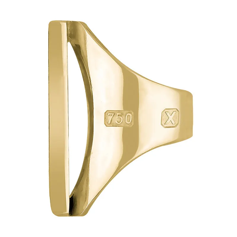 18ct Yellow Gold Blue John Hallmark Large Square Ring sold by Jura Watches product image thumbnail 2