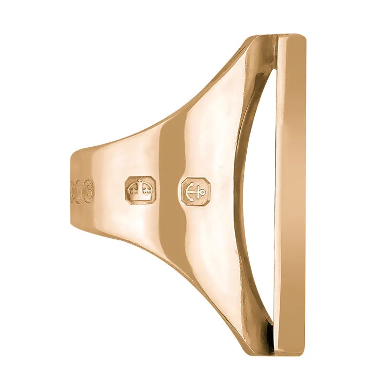 9ct Rose Gold Blue John Hallmark Large Square Ring sold by Jura Watches product image thumbnail 3