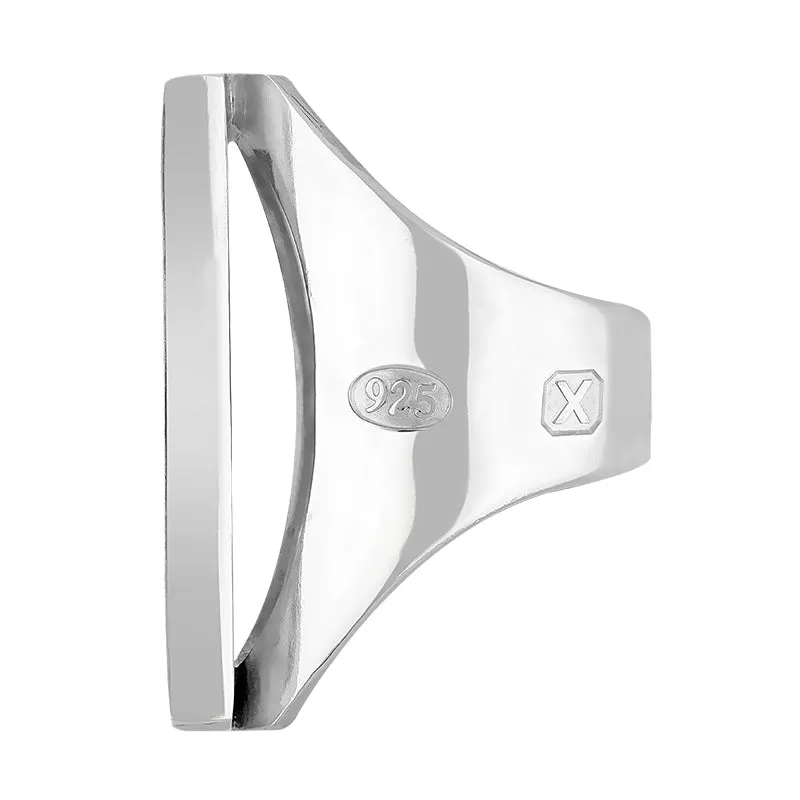 Sterling Silver Turquoise Hallmark Large Square Ring sold by Jura Watches product image thumbnail 2