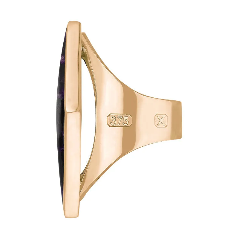 9ct Rose Gold Blue John Hallmark Large Rhombus Ring sold by Jura Watches product image thumbnail 2