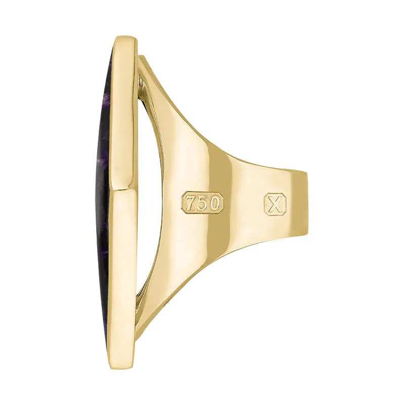 18ct Yellow Gold Blue John Hallmark Medium Rhombus Ring sold by Jura Watches product image thumbnail 2