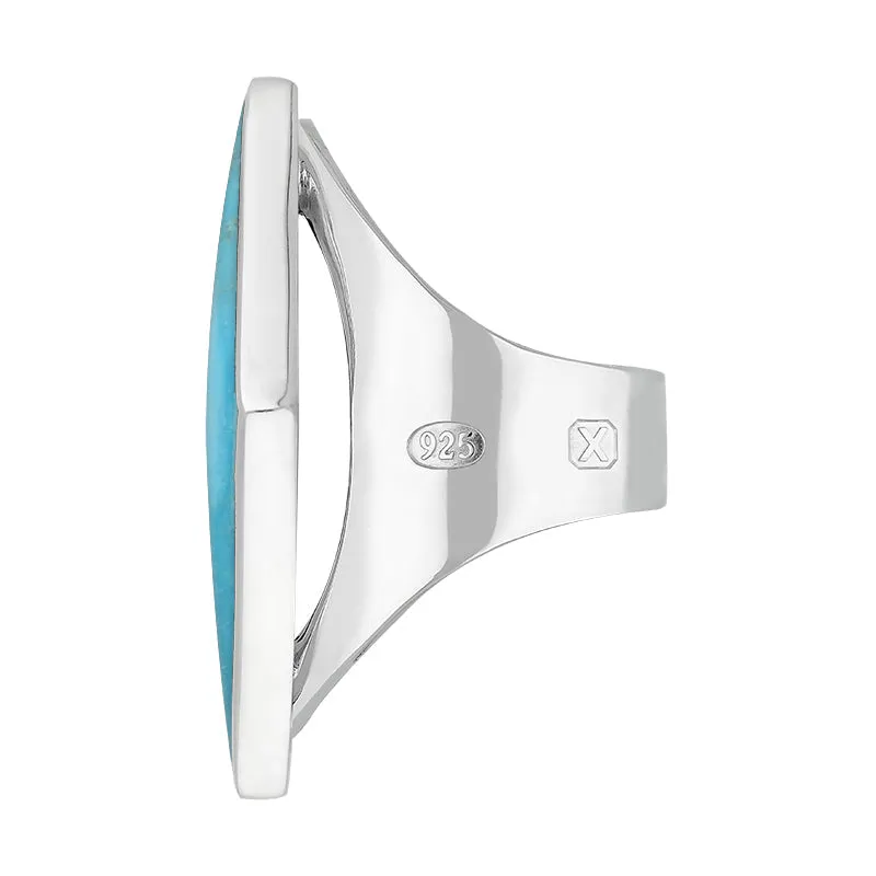 Sterling Silver Turquoise Hallmark Medium Rhombus Ring sold by Jura Watches product image thumbnail 2