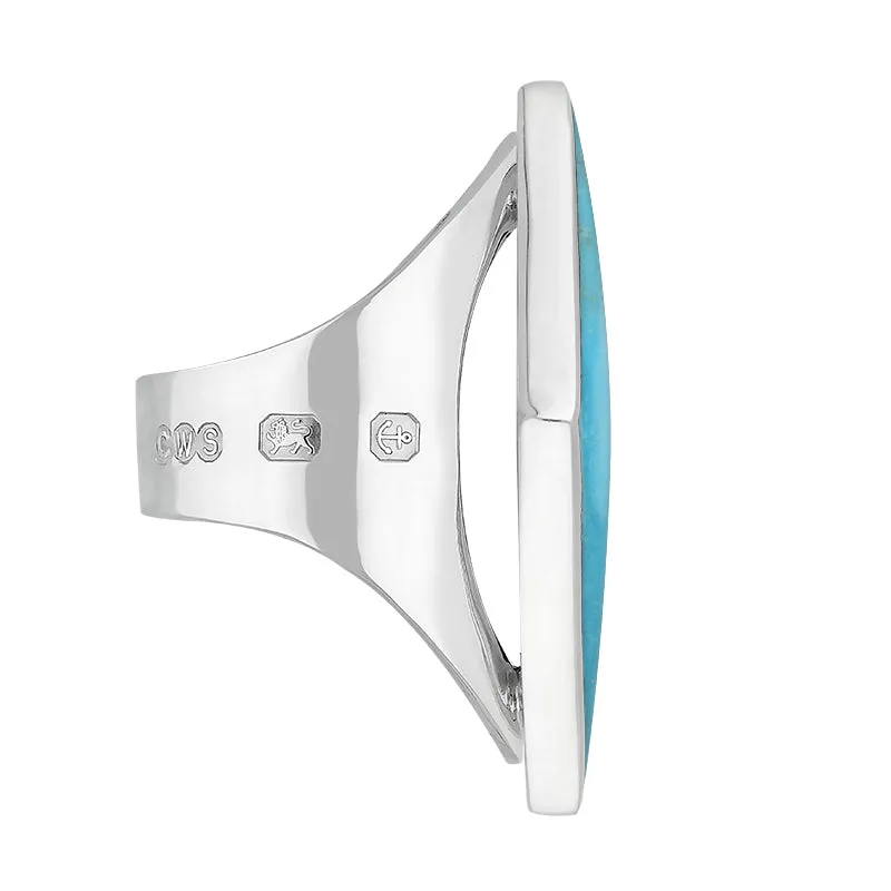 Sterling Silver Turquoise Hallmark Medium Rhombus Ring sold by Jura Watches product image thumbnail 3