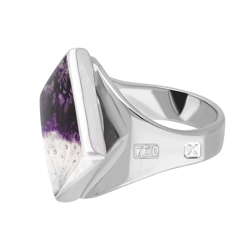 18ct White Gold Blue John Hallmark Small Rhombus Ring sold by Jura Watches product image thumbnail 2