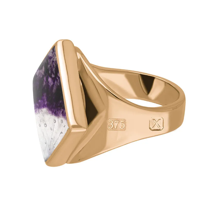 9ct Rose Gold Blue John Hallmark Small Rhombus Ring sold by Jura Watches product image thumbnail 2