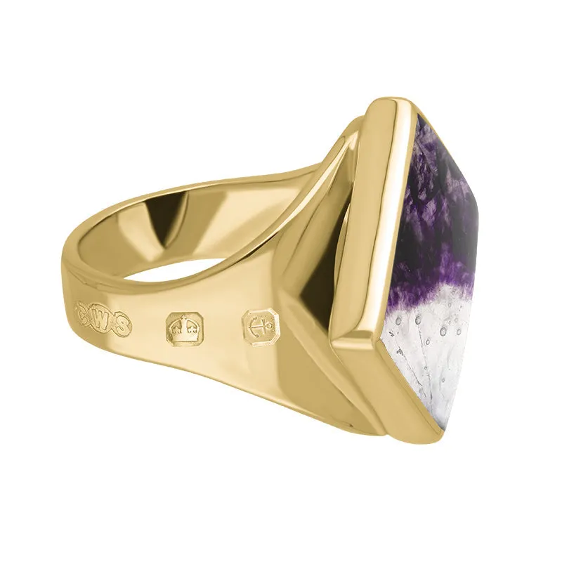 9ct Yellow Gold Blue John Hallmark Small Rhombus Ring sold by Jura Watches product image thumbnail 3
