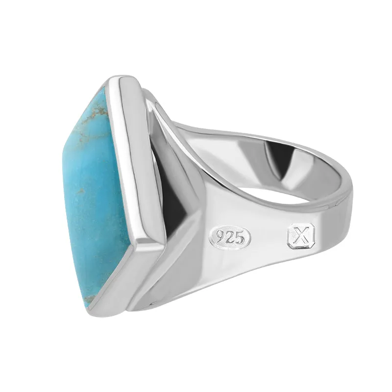 Sterling Silver Turquoise Hallmark Small Rhombus Ring sold by Jura Watches product image thumbnail 2
