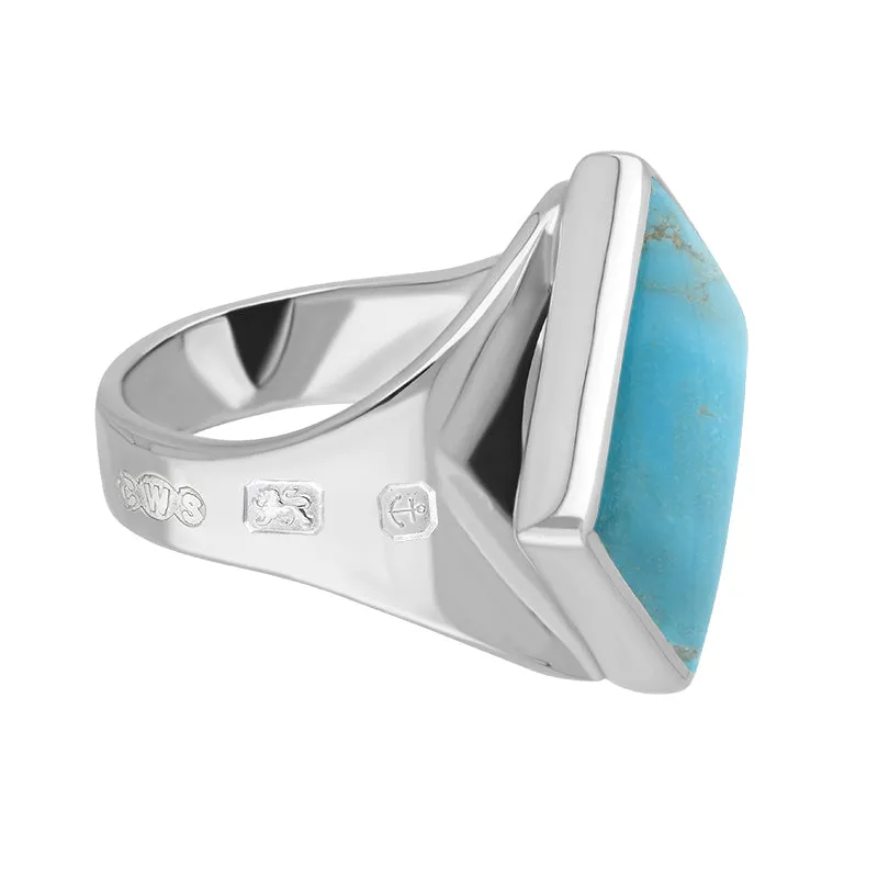 Sterling Silver Turquoise Hallmark Small Rhombus Ring sold by Jura Watches product image thumbnail 3