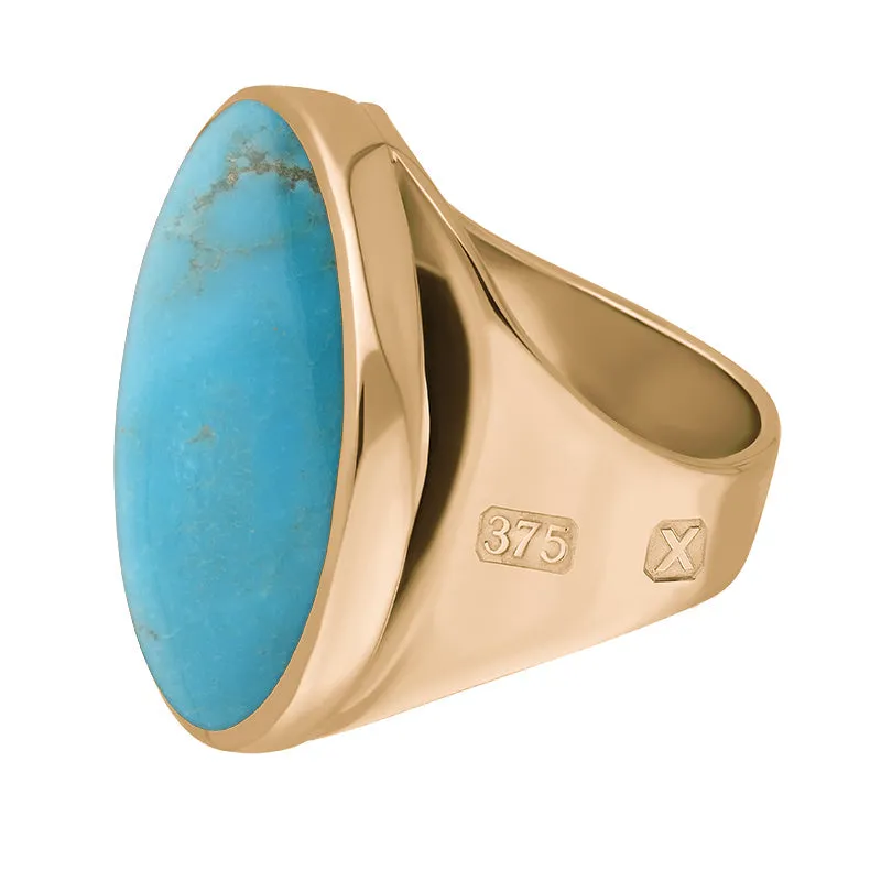 9ct Rose Gold Turquoise Hallmark Medium Round Ring sold by Jura Watches product image thumbnail 2