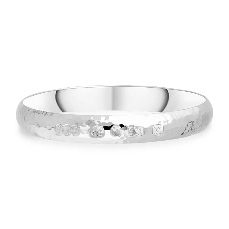 Sterling Silver Hallmark 10mm Hammered Bangle sold by Jura Watches product image thumbnail 2