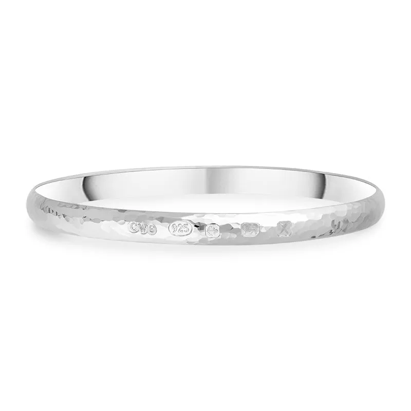 Sterling Silver Hallmark 6mm Hammered Bangle sold by Jura Watches product image thumbnail 2