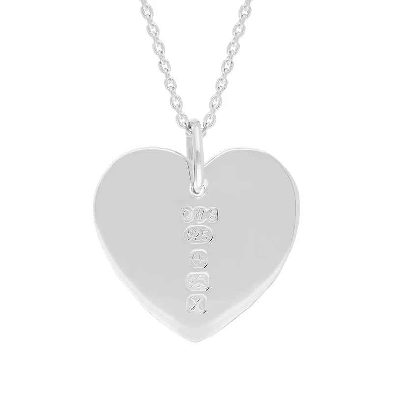 Sterling Silver Hallmark Polished Heart Small Pendant Necklace sold by Jura Watches