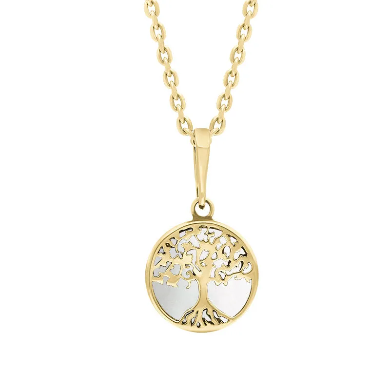 9ct Yellow Gold Small Bauxite Round Tree of Life Necklace sold by Jura Watches