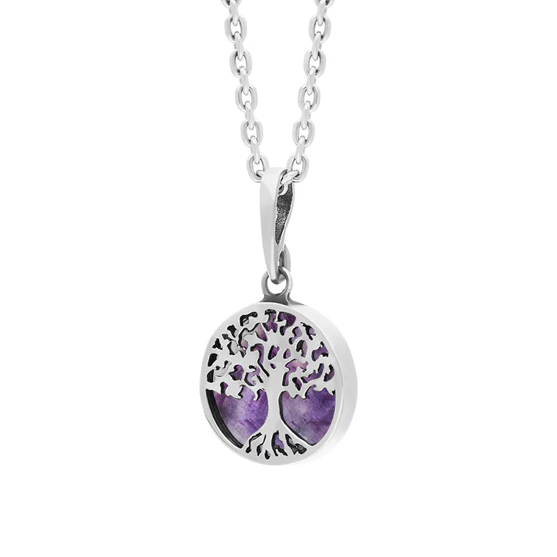 Sterling Silver Small Blue John Round Tree of Life Necklace sold by Jura Watches product image thumbnail 2
