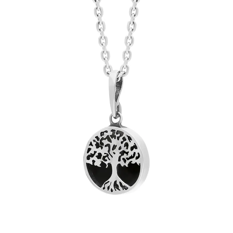 Sterling Silver Small Whitby Jet Round Tree of Life Necklace sold by Jura Watches product image thumbnail 2