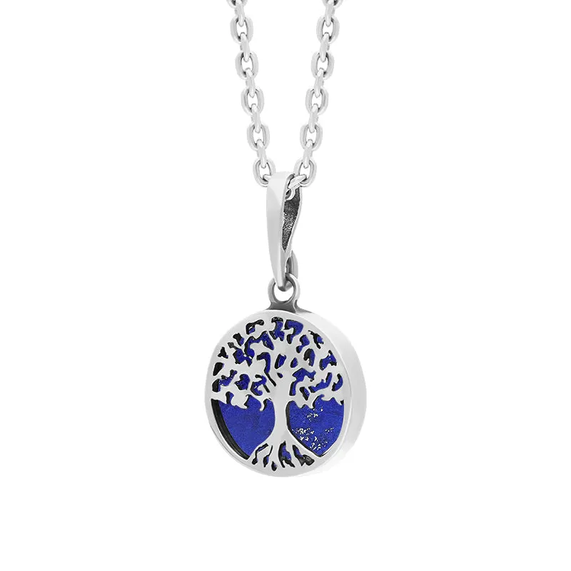 Sterling Silver Small Lapis Lazuli Round Tree of Life Necklace sold by Jura Watches product image thumbnail 2