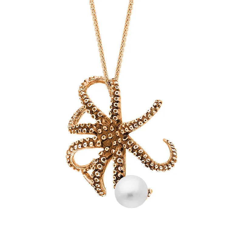 18ct Rose Gold Freshwater Pearl Bead Octopus Necklace sold by Jura Watches product image thumbnail 2