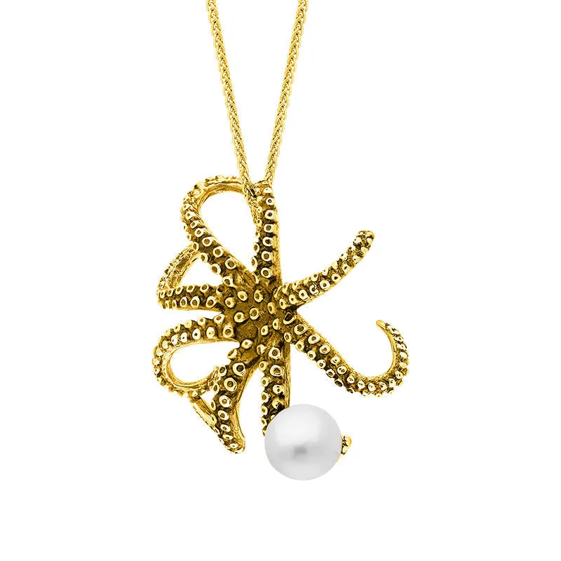 18ct Yellow Gold Freshwater Pearl Bead Octopus Necklace sold by Jura Watches product image thumbnail 2