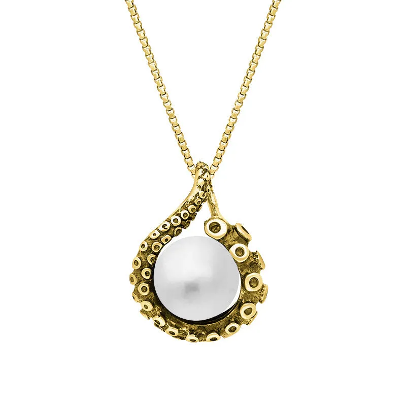 18ct Yellow Gold Freshwater Pearl Bead Tentacle Necklace sold by Jura Watches