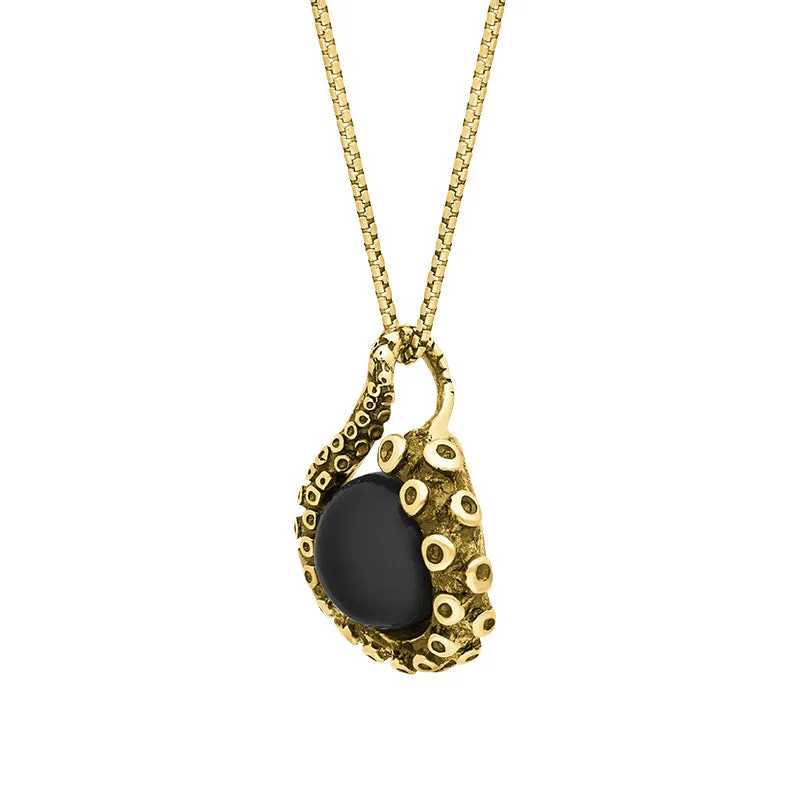 18ct Yellow Gold Whitby Jet Bead Tentacle Necklace sold by Jura Watches product image thumbnail 2