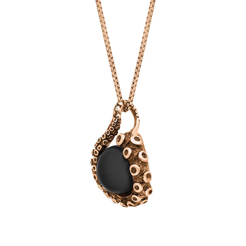 9ct Rose Gold Whitby Jet Bead Tentacle Necklace sold by Jura Watches product image thumbnail 2