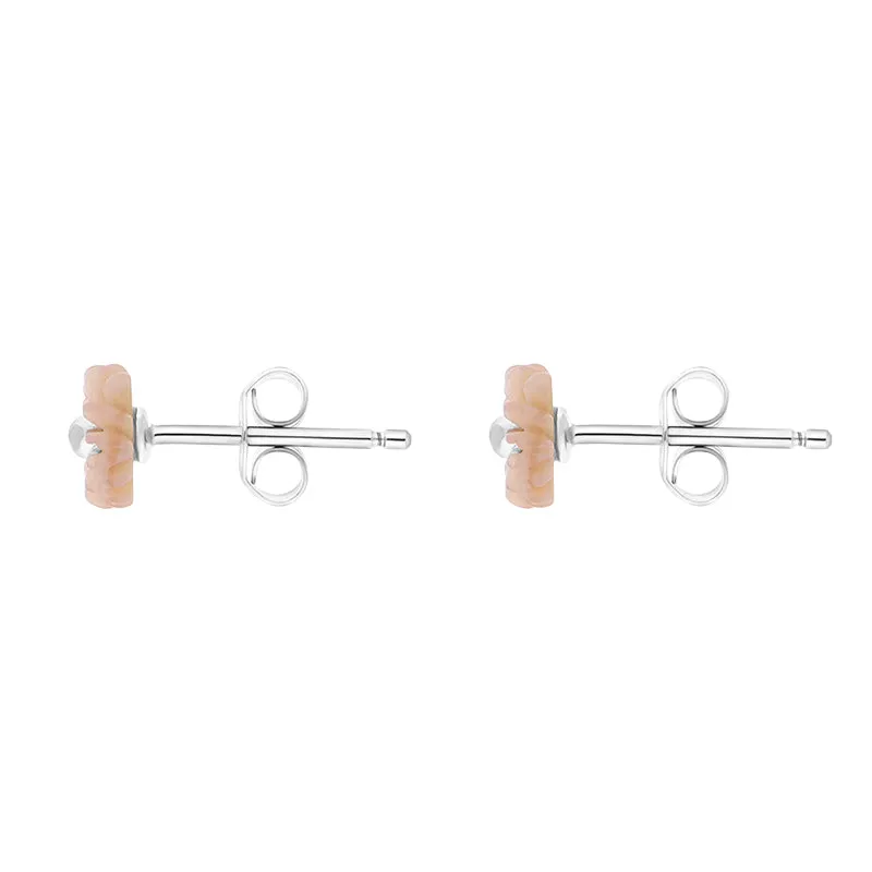 Sterling Silver Pink Mother of Pearl Tuberose 6mm Daisy Stud Earrings sold by Jura Watches product image thumbnail 2
