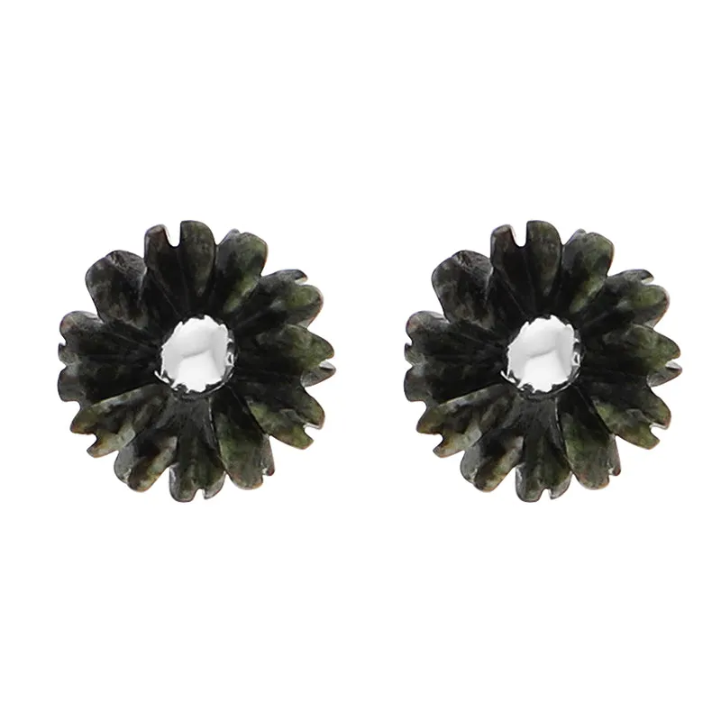 Sterling Silver Preseli Blue Stone Tuberose 6mm Stud Earrings sold by Jura Watches