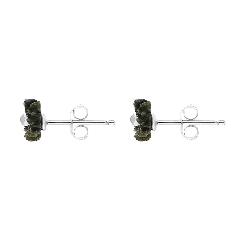 Sterling Silver Preseli Blue Stone Tuberose 6mm Stud Earrings sold by Jura Watches product image thumbnail 2